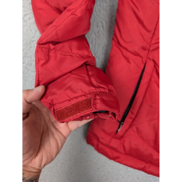 Harley Davidson Jacket Womens Tall Large Red Down Puffer Zip Riding Coat - Picture 5 of 13